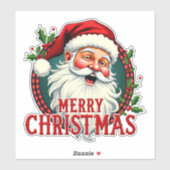  Kerstman Vrolijk Kerstillustratie Sticker (Vel)