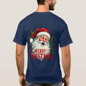  Kerstman Vrolijk Kerstillustratie T-shirt (Achterkant)