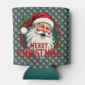  Kerstman Vrolijk Kerstillustratiepatroon Blikjeskoeler (Achterkant)