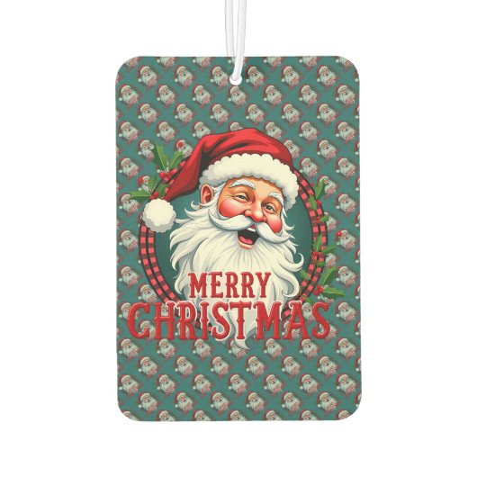  Kerstman Vrolijk Kerstillustratiepatroon Luchtverfrisser (Achterkant)