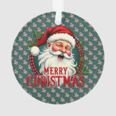  Kerstman Vrolijk Kerstillustratiepatroon Ornament (achterkant)