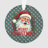  Kerstman Vrolijk Kerstillustratiepatroon Ornament (voorkant)