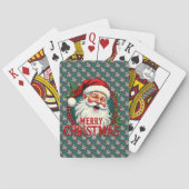  Kerstman Vrolijk Kerstillustratiepatroon Pokerkaarten (Achterkant)