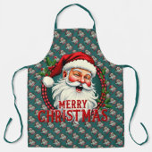  Kerstman Vrolijk Kerstillustratiepatroon Schort (Voorkant)