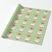 Kerstman Vrolijk Kerstman Persoonlijke Naam Cadeaupapier (Uitgerold)