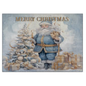  kerstman vrolijk kerstmonogram | snijplank (Voorkant)