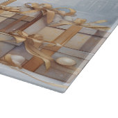  kerstman vrolijk kerstmonogram | snijplank (Hoek)