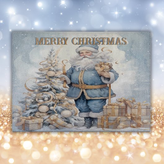  kerstman vrolijk kerstmonogram | snijplank