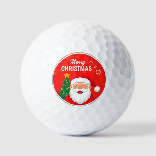 Kerstman vrolijke groet golfballen (Voorkant)