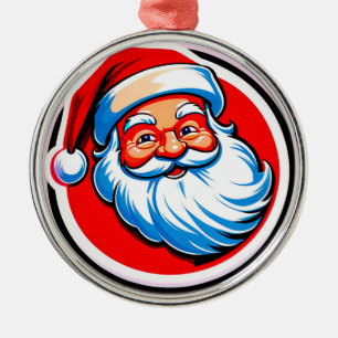 Kerstman vrolijke groet metalen ornament