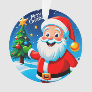 Kerstman vrolijke groet ornament
