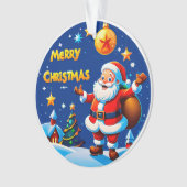 Kerstman vrolijke groet ornament (voorkant)