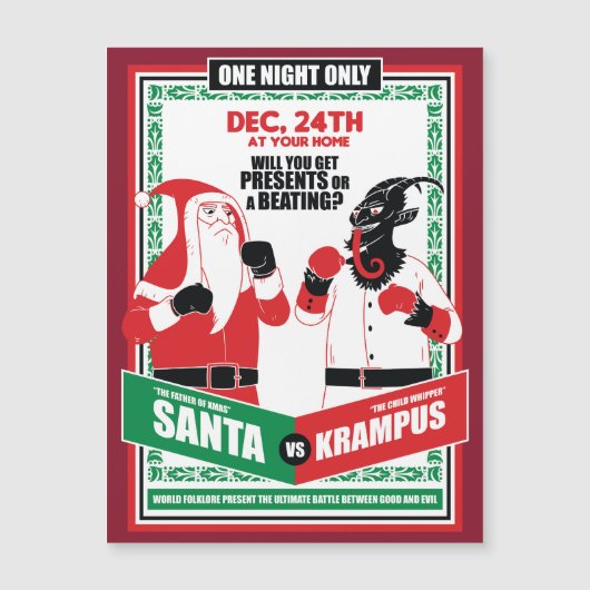 Kerstman vs. Krampus Boxing Match Goed vs. Kwaad (Voorkant)
