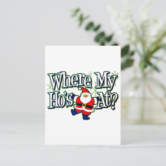 Kerstman waar at.png van mijn Ho Feestdagenkaart (Staand voorkant)