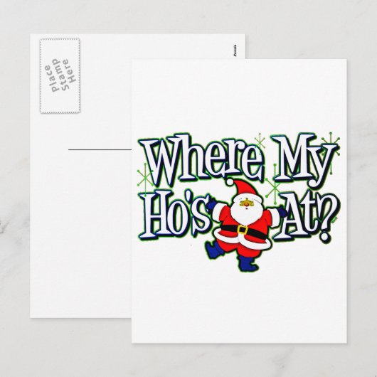 Kerstman waar at.png van mijn Ho Feestdagenkaart (Voorkant / Achterkant)