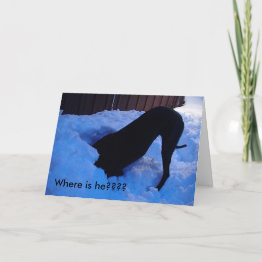 Kerstman - Waar is hij??? Feestdagen Kaart (Voorkant)