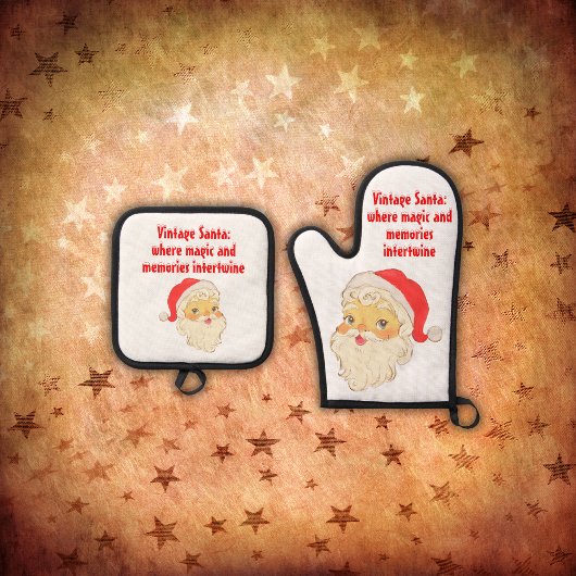  Kerstman: waar magie & herinneringen zich verstre Ovenwant & Pannenlap Set