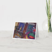 Kerstman waarneming feestdagen kaart (Voorkant)