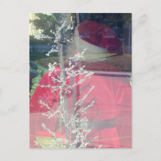 Kerstman waarneming feestdagenkaart (Voorkant)