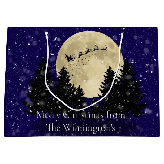 Kerstman waarneming Kerstmis Groot Cadeauzakje (Voorkant)