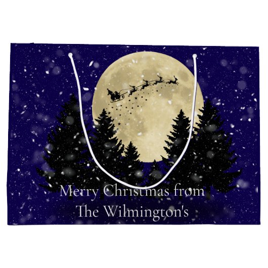 Kerstman waarneming Kerstmis Groot Cadeauzakje (Achterkant)