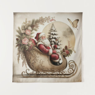 Kerstman wandtapijt uit het verleden wandkleed
