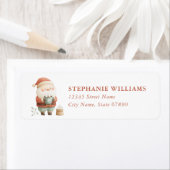 Kerstman warme cacaoreturn address labels (Insitu)