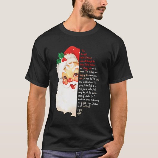 Kerstman was de avond voor kerst bijpassende loon t-shirt (Voorkant)
