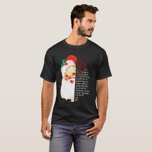 Kerstman was de avond voor kerst bijpassende loon t-shirt (Voorkant volledig)