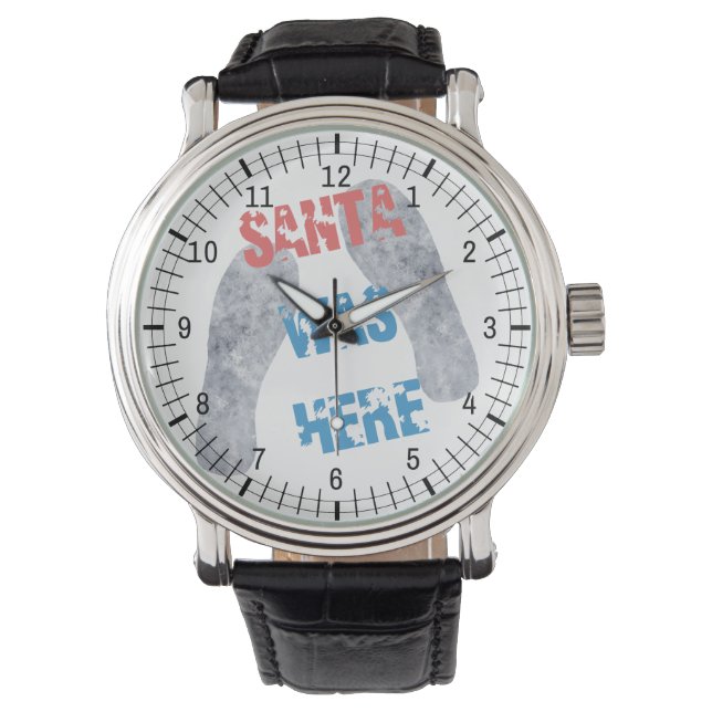 Kerstman Was Hier Horloge (Voorkant)
