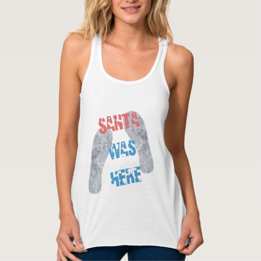 Kerstman Was Hier Tanktop (Voorkant)