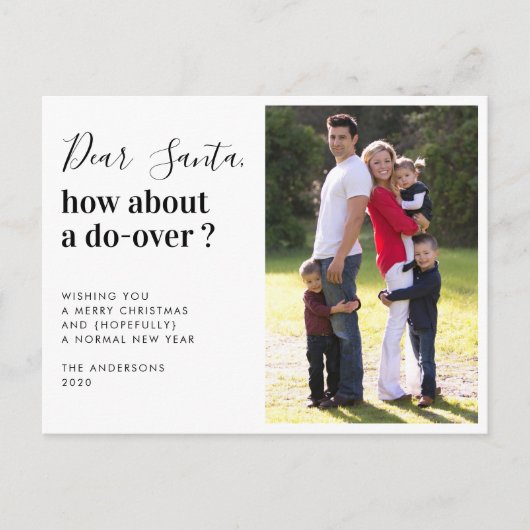 Kerstman Wat dacht je van een Do Over 2020 Kerstfo Feestdagenkaart (Voorkant)