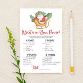 Kerstman Wat is er in Purse Baby shower spel Briefpapier