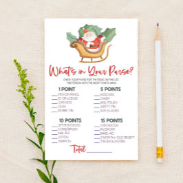 Kerstman Wat is er in Purse Baby shower spel Briefpapier