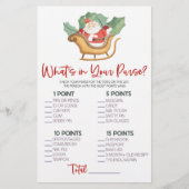 Kerstman Wat is er in Purse Baby shower spel Briefpapier (Voorkant)