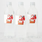 Kerstman water, fleslabels 🎄 waterfles etiket (Flessen)
