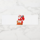 Kerstman water, fleslabels 🎄 waterfles etiket (Enkel label)