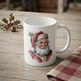 Kerstman Waterverf Koffiemok