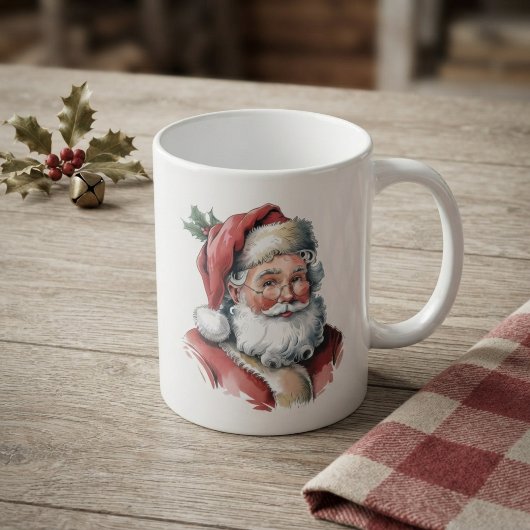 Kerstman Waterverf Koffiemok