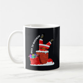Kerstman weer aan het werk — Grappige Kerstschoors Koffiemok