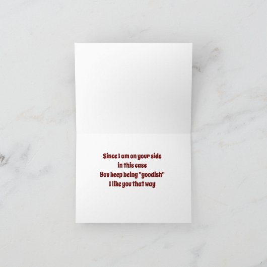 KERSTMAN WEET DAT JE *GOED* KERST BENT GEWEEST FEESTDAGEN KAART (Binnen)