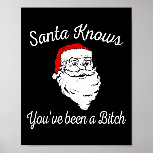 Kerstman weet dat je grappig beledigend bent gewee poster (Voorkant)