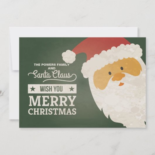 Kerstman Wensen Kerstkaart (Voorkant)