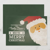 Kerstman Wensen Kerstkaart (Voorkant / Achterkant)