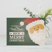 Kerstman Wensen Kerstkaart (Staand voorkant)