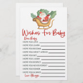 Kerstman wensen voor Baby shower activiteit Briefpapier (Voorkant / Achterkant)