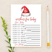 Kerstman wensen voor Baby shower activiteit Briefpapier