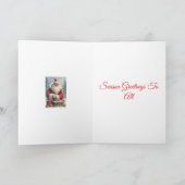 Kerstman Wenskaart Vouwkaart Kaart (Binnen)