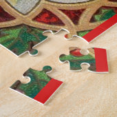 Kerstman wenst u een vrolijk kerstfeest legpuzzel (Zijkant)