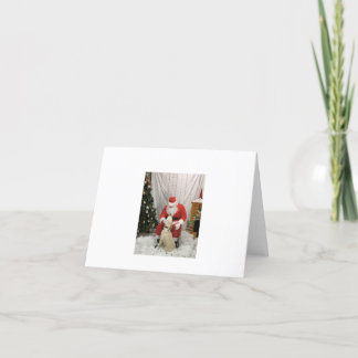 Kerstman wenst van de pup bedankkaart